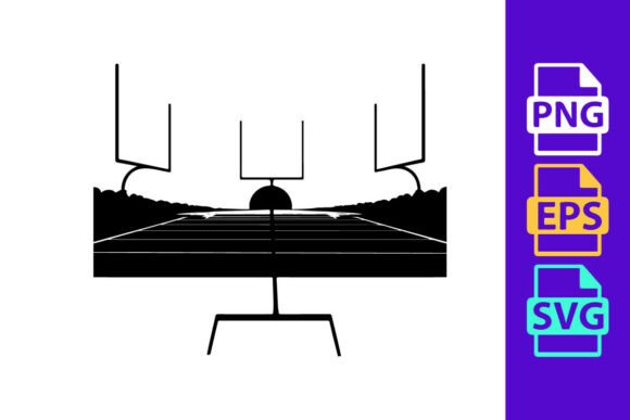 A Bold Statement: Mastering the American Football Field Goal Post Silhouette