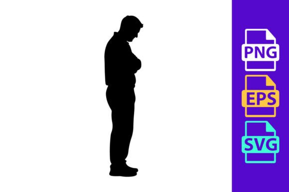 A Silhouette of a Man Standing Alone in: A Font for Bold Statements