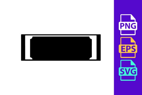 Black Rectangle White Outline: Bold Font for Impact
