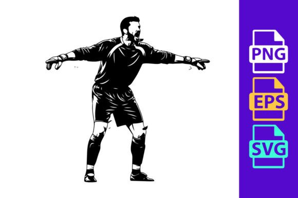 Capture Dynamic Motion with This Soccer Silhouette Clipart