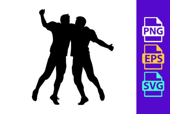 Capturing Motion: Two Silhouetted Men in a Dynamic Dance