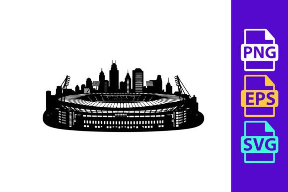 Clean & Scalable City and Football Vector Clipart
