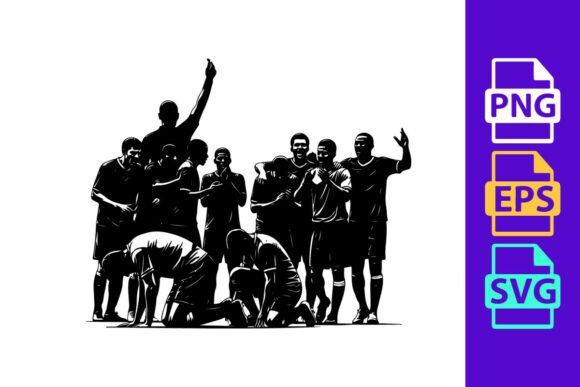 Clean & Scalable Vector Design: Black and White Illustration of a Triump