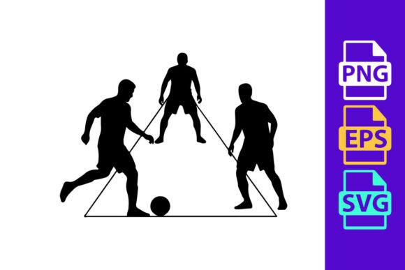 Dynamic Football Action: The Versatile Power of Soccer Silhouette Clipart