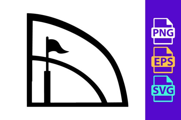 Dynamic Football Flag: Vector Clipart for Branding