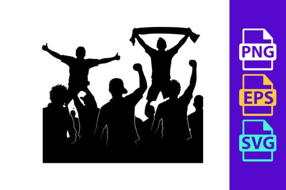 Dynamic Group Celebrations: Silhouette Art for Impactful Design