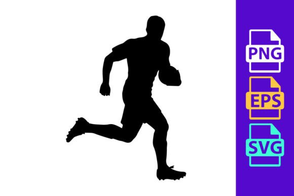 Dynamic Motion: The Football Silhouette Clipart