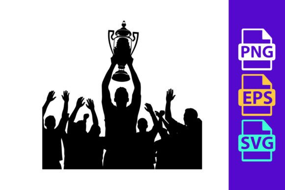 Dynamic Team Spirit: The Football Silhouette Clipart