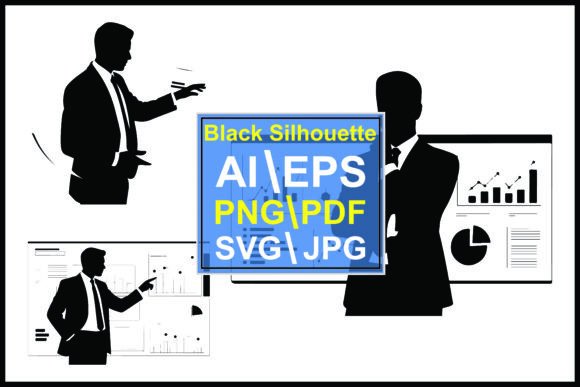 Mastering Visual Communication with Silhouettes Businessman Presenting Data