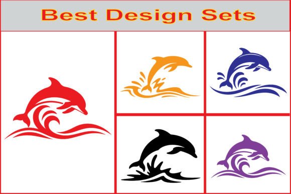 Ocean Dolphin Wave Vector SVG Bundle Set: Dive into Dynamic Design