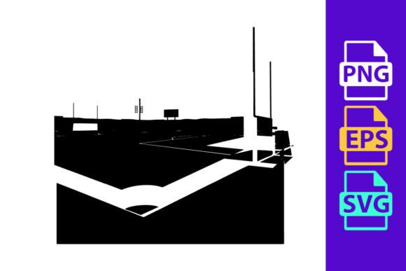 Rugby Stadium Goal Post on a Dark Field: Vector Design Energy