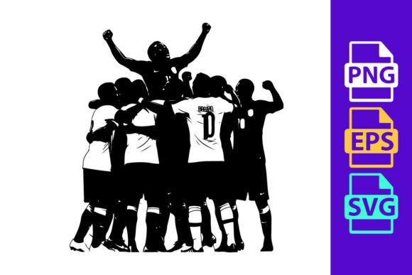 Soccer Players Celebrating a Goal in a T: Energy in Motion