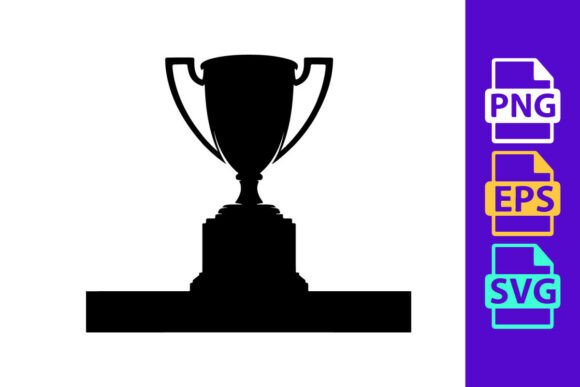 Winning Designs: The Black Trophy Cup Silhouette